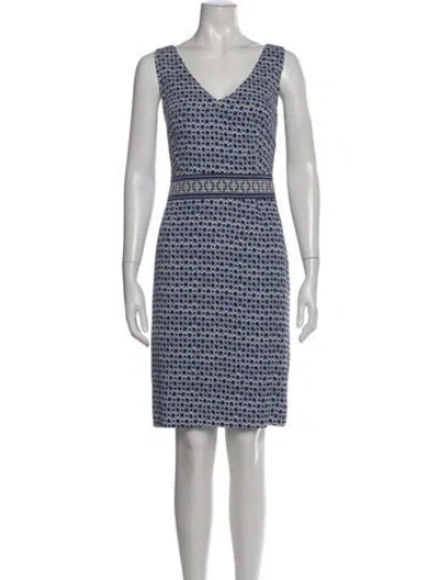 Pre-owned Tory Burch Printed Knee-length Dress In Multi