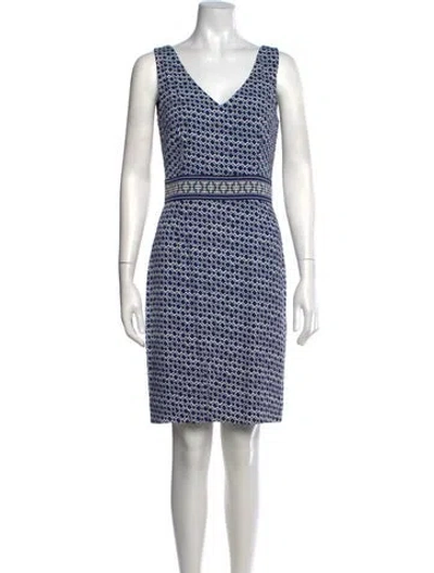 Pre-owned Tory Burch Printed Knee-length Dress In Multi