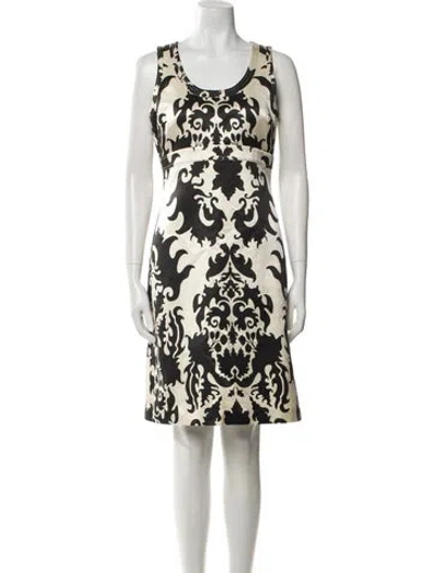 Pre-owned Tory Burch Printed Knee-length Dress In Neutral