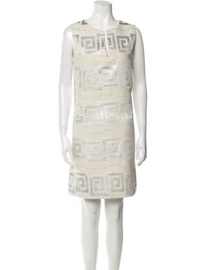 Pre-owned Tory Burch Printed Knee-length Dress In Neutral