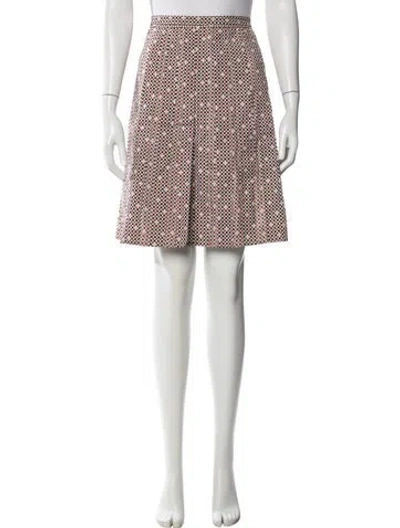 Pre-owned Tory Burch Printed Knee-length Skirt In Black