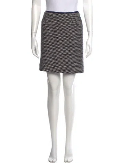 Pre-owned Tory Burch Printed Knee-length Skirt In Blue