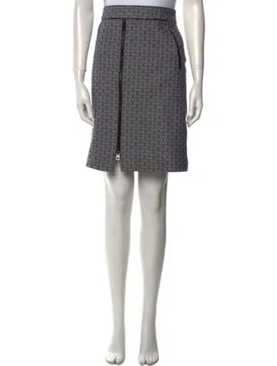 Pre-owned Tory Burch Printed Knee-length Skirt In Blue