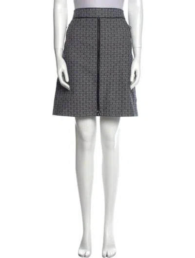 Pre-owned Tory Burch Printed Knee-length Skirt In Blue