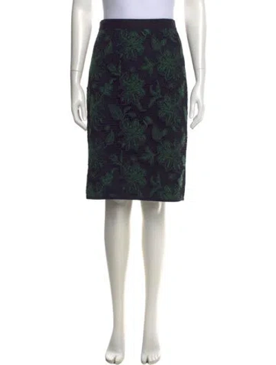 Pre-owned Tory Burch Printed Knee-length Skirt In Blue