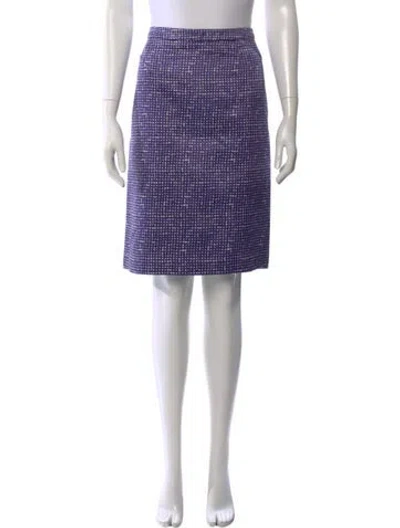 Pre-owned Tory Burch Printed Knee-length Skirt In Blue