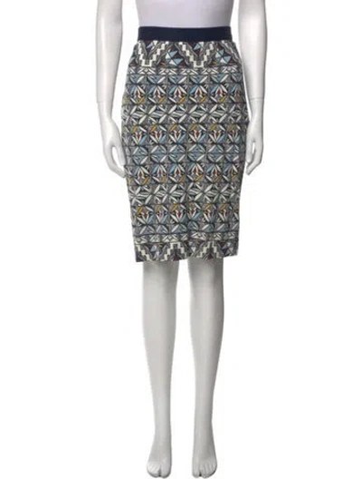 Pre-owned Tory Burch Printed Knee-length Skirt In Multi