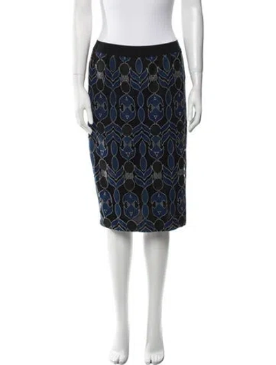 Pre-owned Tory Burch Printed Knee-length Skirt In Multi