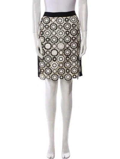 Pre-owned Tory Burch Printed Knee-length Skirt In Neutral