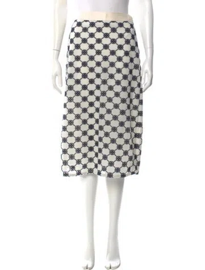 Pre-owned Tory Burch Printed Knee-length Skirt In Neutral