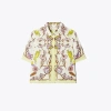 Tory Burch Botanical-print Linen Shirt In Multicolor