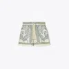 Tory Burch Printed Camp Shorts In Blue