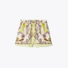 Tory Burch Printed Linen Camp Short In Multicolor