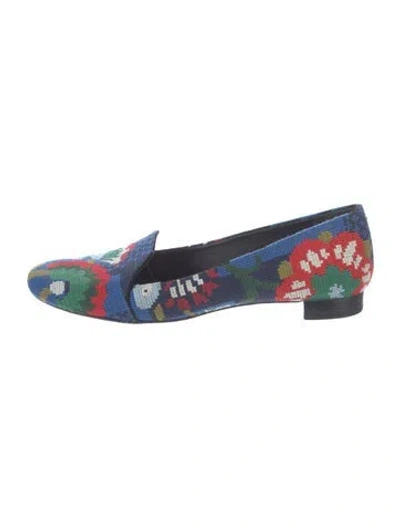 Pre-owned Tory Burch Printed Loafers In Multi