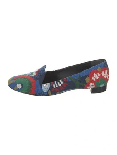 Pre-owned Tory Burch Printed Loafers In Multi