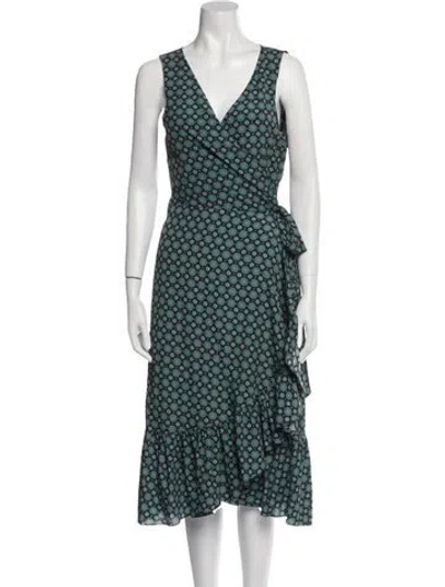 Pre-owned Tory Burch Printed Long Dress In Multi