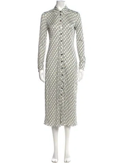 Pre-owned Tory Burch Printed Long Dress In Multi