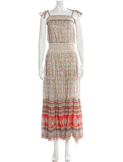 Pre-owned Tory Burch Printed Long Dress In Multi