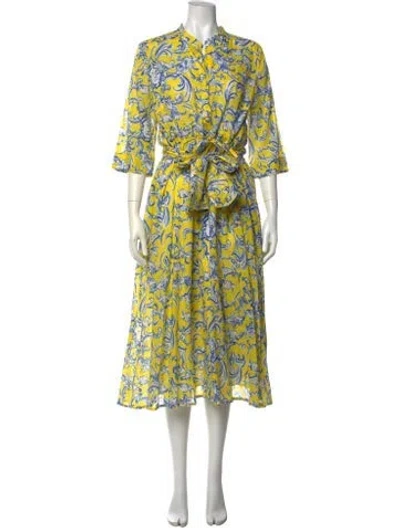 Pre-owned Tory Burch Printed Long Dress W/ Tags In Multi
