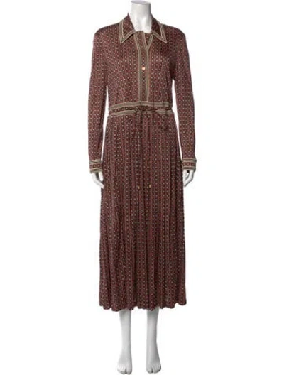 Pre-owned Tory Burch Printed Long Dress W/ Tags In Pink