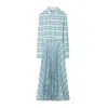 Tory Burch Abstract-pattern Print Midi Skirt In Blu Gls Swn