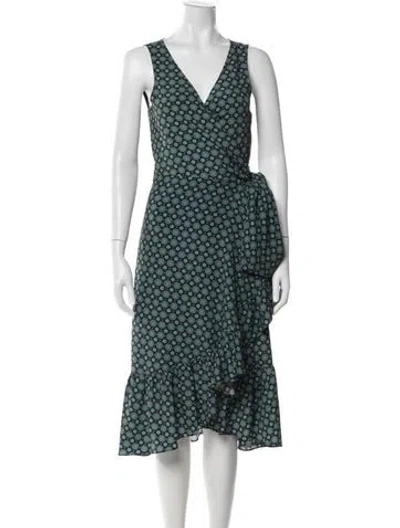 Pre-owned Tory Burch Printed Midi Length Dress In Multi