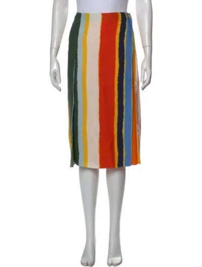 Pre-owned Tory Burch Printed Midi Length Skirt