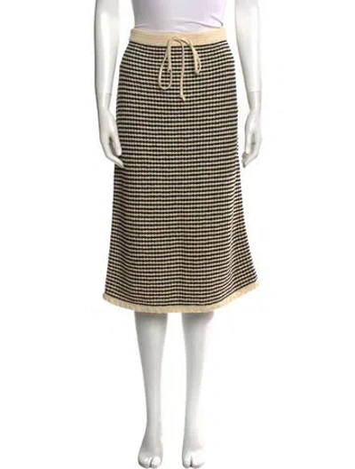 Pre-owned Tory Burch Printed Midi Length Skirt In Neutral