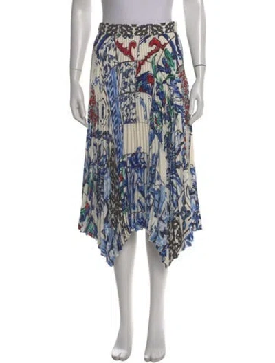 Pre-owned Tory Burch Printed Midi Length Skirt In Neutral