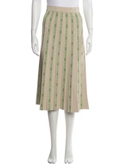 Pre-owned Tory Burch Printed Midi Length Skirt In Neutral