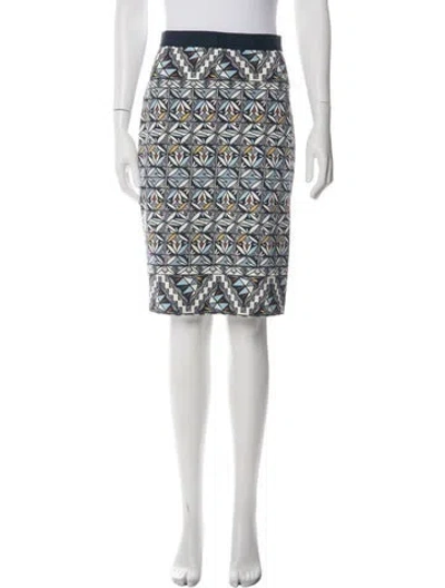 Pre-owned Tory Burch Printed Midi Length Skirt In Neutral