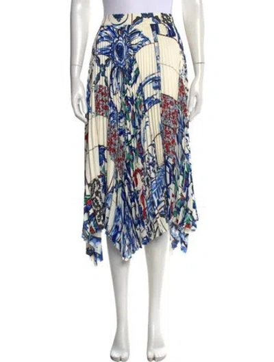 Pre-owned Tory Burch Printed Midi Length Skirt In Neutral