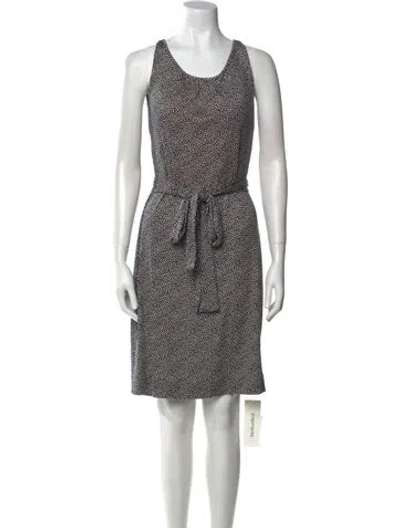 Pre-owned Tory Burch Printed Mini Dress In Black