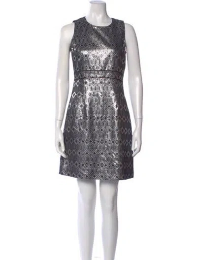 Pre-owned Tory Burch Printed Mini Dress In Black