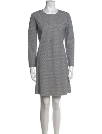 Pre-owned Tory Burch Printed Mini Dress In Blue