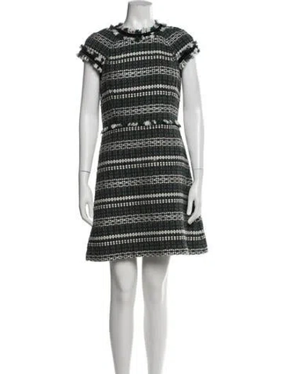 Pre-owned Tory Burch Printed Mini Dress In Green