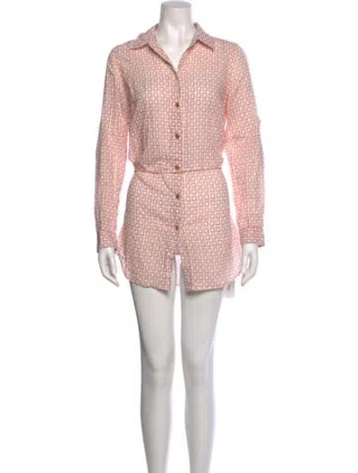 Pre-owned Tory Burch Printed Mini Dress In Multi