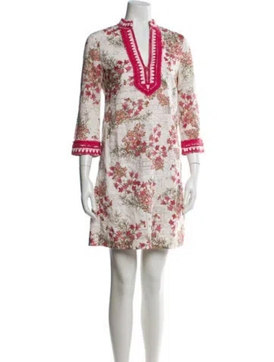 Pre-owned Tory Burch Printed Mini Dress In Multi