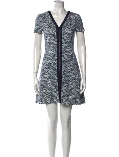 Pre-owned Tory Burch Printed Mini Dress In Multi