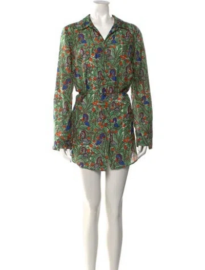 Pre-owned Tory Burch Printed Mini Dress In Multi