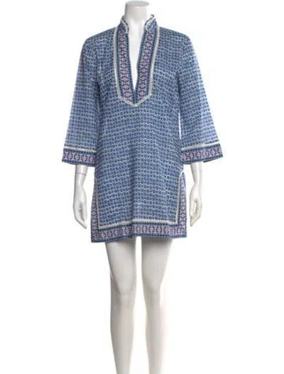 Pre-owned Tory Burch Printed Mini Dress In Multi