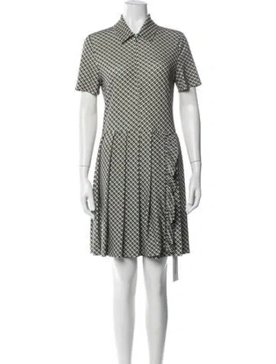 Pre-owned Tory Burch Printed Mini Dress In Neutral
