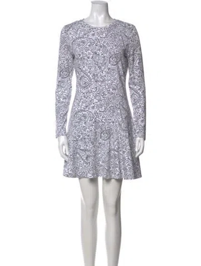 Pre-owned Tory Burch Printed Mini Dress In Neutrals