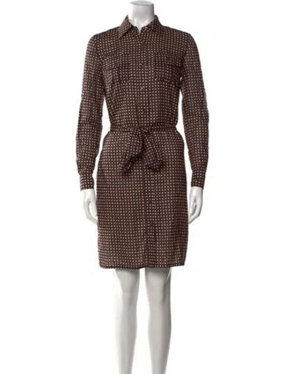 Pre-owned Tory Burch Printed Mini Dress In Red