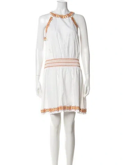 Pre-owned Tory Burch Printed Mini Dress W/ Tags In Neutral