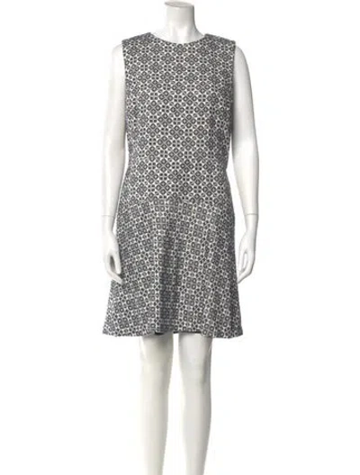 Pre-owned Tory Burch Printed Mini Dress In White