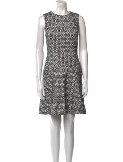Pre-owned Tory Burch Printed Mini Dress In White