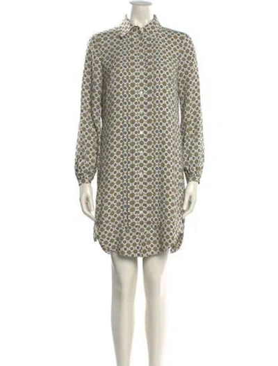 Pre-owned Tory Burch Printed Mini Dress In Yellow