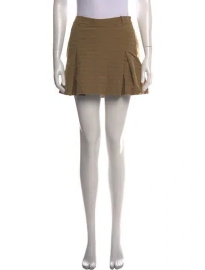 Pre-owned Tory Burch Printed Mini Skirt In Brown