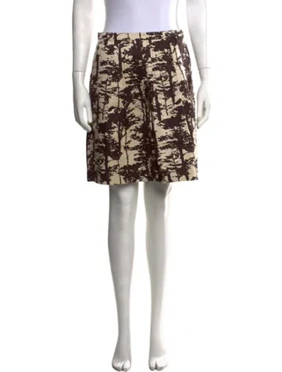Pre-owned Tory Burch Printed Mini Skirt In Brown